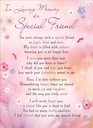 Rouwkaart herdenkingskaart ILM of a Special Friend 16.5 x 12 cm 