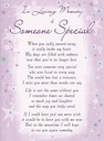 Rouwkaart herdenkingskaart ILM Someone Special 16.5 x 12 cm 