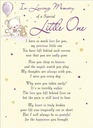 Rouwkaart herdenkingskaart ILM of a Special Little One 16.5 x 12 cm 