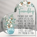Hart van Epoxy met Bloem en decoratie Friendship 10*1 cm Persoonlijk aandenken