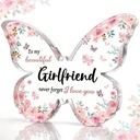 Vlinder van Epoxy met Bloem en Vlinders To my Beautiful Daughter 10*1 cm 