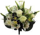 Zijden Boeket Rozen en Alstroemeria Mixed Astilbe Ivory/Cream 41 cm