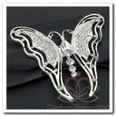 Strass Slider Vlinder Zilver diamantjes