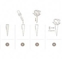 Corsagehouder Boutonnière Flowerdarte Zilver per stuk