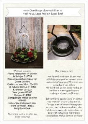 DIY Werkbeschrijving Kerstboom frame op schaal 