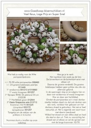 DIY Werkbeschrijving Witte pompoentjes 
