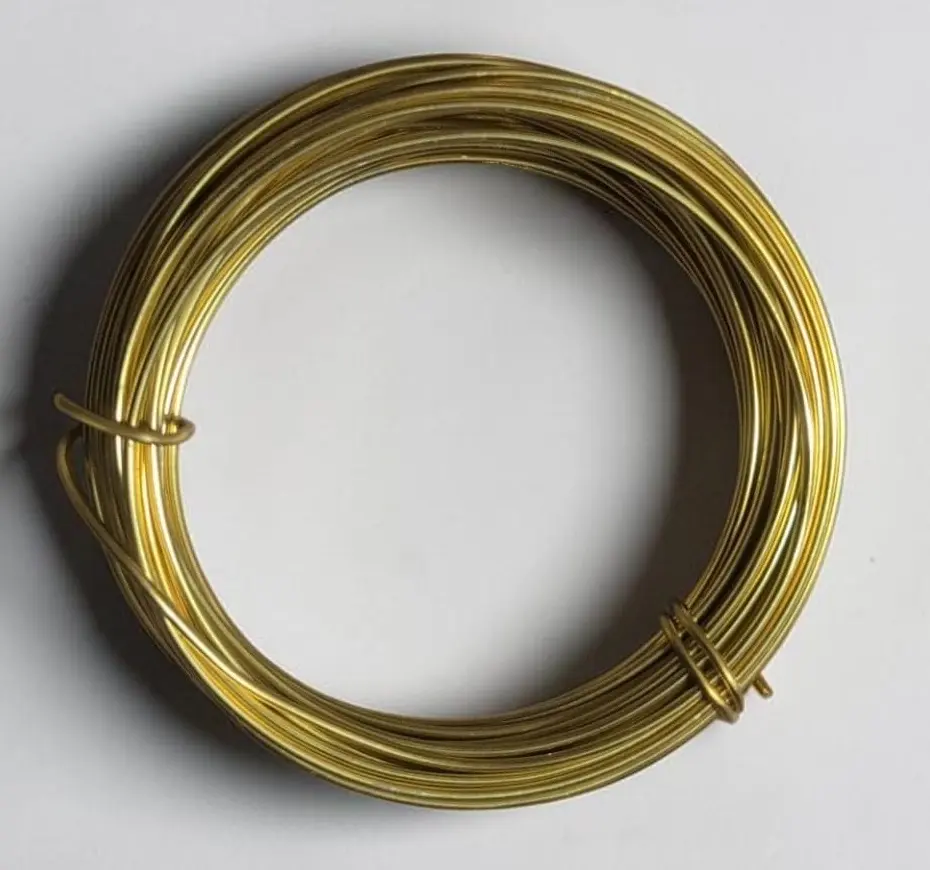 Aluminiumdraad gelakt Goudgeel 2 mm 10 meter