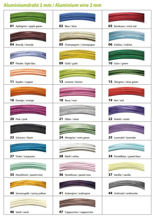 Aluminiumdraad gelakt 501/09 Goud 2 mm 2,5-3 meter