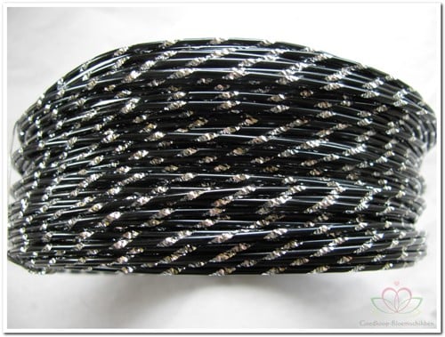 Oasis Aluminiumdraad Diamond Sensation 40-10106 Zwart