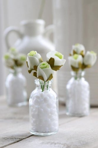 Glas Vaas Fles voor schelpen 10,4x4,8 cm 