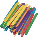 IJsstokjes knutselhoutjes gekleurd 110x11 mm ca. 72 stuks