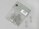 Kerstbalhaakjes voor glazen ballen 33 mm pak 100 stuks