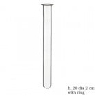 Reageerbuisjes glas met rand 20 cm Ø2 cm set 12 stuks