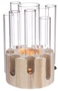 Decoratief Wood Base met Reageerbuis 12x20 cm met LED