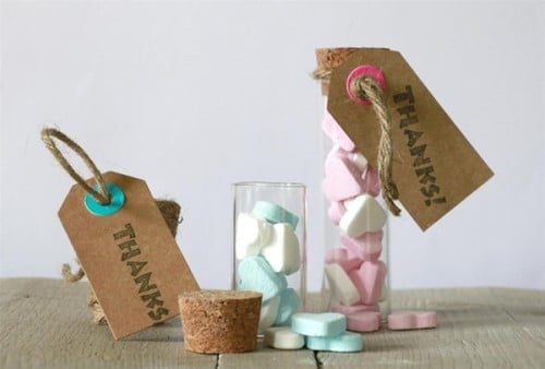 Reageerbuisjes glas met kurk 10 cm Ø3 cm doos 12 stuks