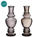 Gekleurd Glazen Flesje Venice Vaasje Kandelaar Grey Ø5,7 cm H15,5 cm per stuk