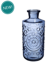 Gekleurde Glazen Fles Berlin Dark Blue ook geschikt als olielamp Ø9 cm H21 cm per stuk