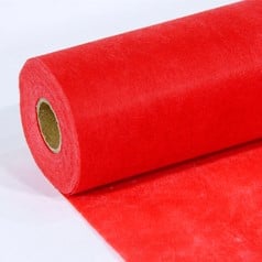 Colorflor short fibre stof voor bloem en cadeau Rood 25 meter per rol
