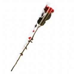 Hoes enkele bloem Passion Heart rood ca. 50 stuks