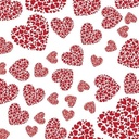 Cellofaanfolie Bloemenfolie Inpakfolie Double Hearts 80 cm x 100 meter