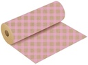 Bloemenpapier cadeaupapierkraftpapier Gingham Baby Roze rol 50 cm x 3 kg