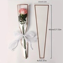 Hoes enkele bloem Wit met gouden streepje ca. 20 stuks