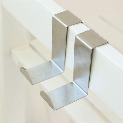 Deurkranshanger voor kransen Zilverkleur 5,8x4x2 cm set 2 stuks