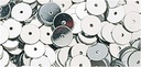 Pailletten glad lovertjes Zilver 6 mm zakje 1000 stuks