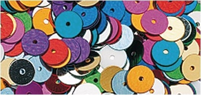 Pailletten glad lovertjes Gemengd 6 mm zakje 1000 stuks