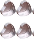 Waxinelichtjes set Aluminiumcupjes Hartvormig 100 stuks + 100 lontjes + 100 stickers
