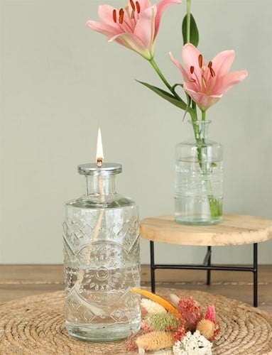 Ronde lont met plaatje inner 3,5 cm voor olielamp fles Berlin