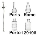 Ronde lont met plaatje voor olielamp fles Paris Porto Rome