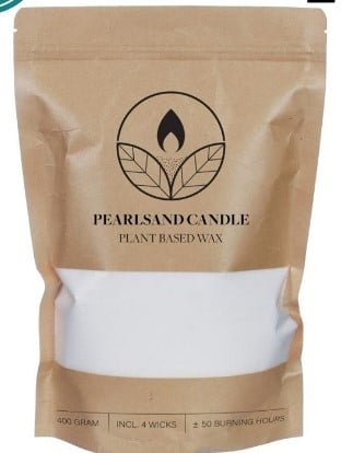 Kaarsenzand Pearl Sand Wit inclusief 4 lonten 400 g