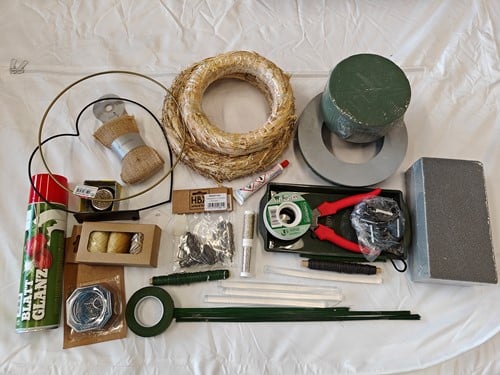 Kerstpakket startpakket hobby en bloemschikken basis XXL