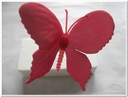 Vlinders van foam Pink 6 cm Doos 36 stuks