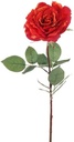 Zijden Roos Groot Warm Rood 75 cm per stuk