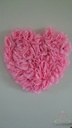 Hart Autodecoratie Zijden bloemen Roze met zuignappen 45x40 cm per stuk
