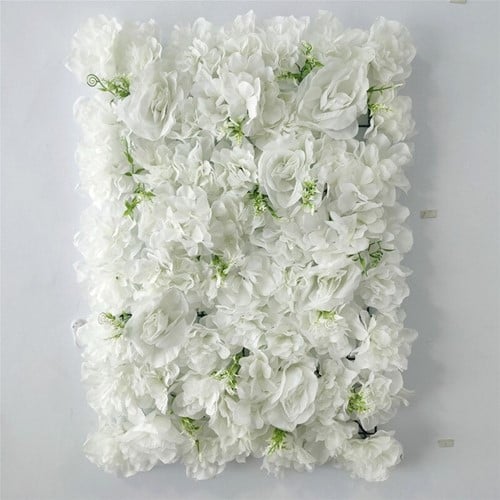 Flowerwall 40x60 cm E Wit Roos Hortensia