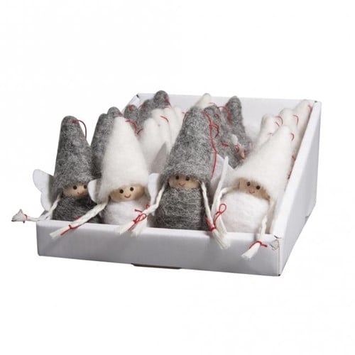 Vilt Engel engeltjes 7 cm set van 2 stuks