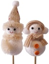 Winterpopjes Jennifer Josh 7 cm op stok 50 cm set van 5