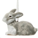 Konijntje Haasje Grijs liggend 7 cm per stuk