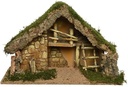 Kerststal MDF groot met schors en mos 50x22x31 cm per stuk