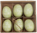 Kippeneieren Decorated Groen Hello Spring 6 stuks