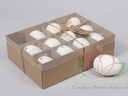 Ganzeneieren 8 cm leeggeblazen voor decoratie doos 12 stuks