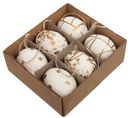 Kippeneieren met decoratie Wit Goud hangers 6 stuks leeggeblazen voor decoratie