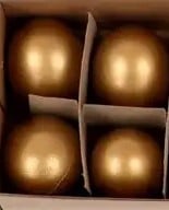 Ganzeneieren Goud 8 cm leeggeblazen voor decoratie doos 4 stuks