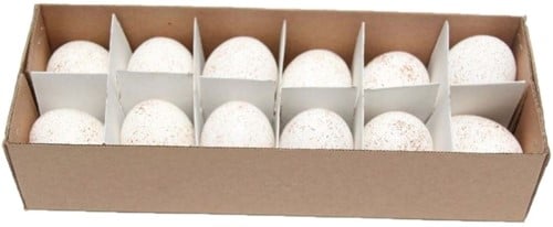 Kippeneieren Gespikkeld vergelijkbaar met Kalkoeneieren 12 stuks leeggeblazen voor decoratie