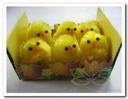 Chenille kuikentjes Geel doosje 7 stuks