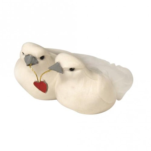 Duivenpaar met Strass diamantjes 7 cm NEW