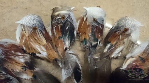 Vogeltjes Donkerbruin natuurlijk 9 cm 16 stuks